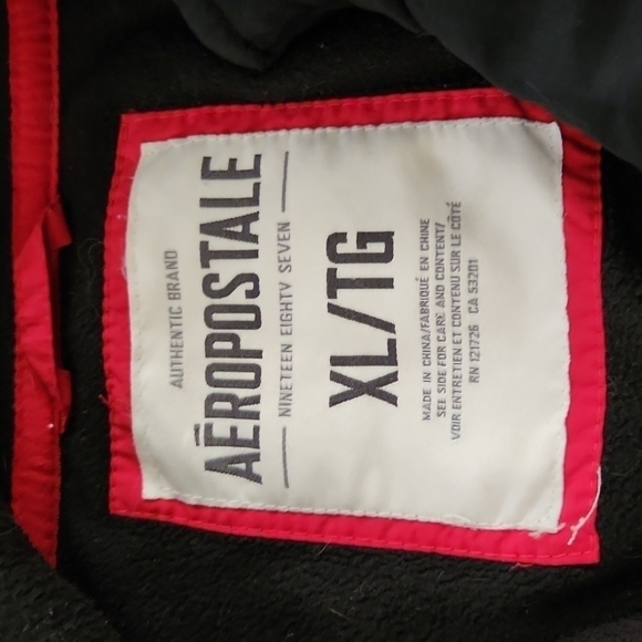 Aeropostale Black Fleece Winter Coat - Picture 6 of 10